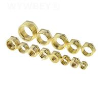 XIAOGYYE 3Pcs Brass Hex Bushing Reducer Pipe Fitting Kit Hex Reducer F To M Threaded Reducing Copper Water Gas Adapter Coupler Connector Reducing Pipe/Female 02-Male 04-16