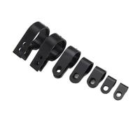 XIAOGYYE 50 Serre-Câbles En Nylon Noir En Forme de R Avec 25 Vis Autotaraudeuses, Fixation de Boucle de Tuyau Électrique, Attaches de Cordon En Plastique/6.3.0Mm