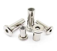 XIAOGYYE 5Pcs/10Pcs M4/M5/M6 Large Flat Hex Hexagon Socket Headniture Rivet Connector Insert Joint Sleeve Cap Nut/M6*50-5Pcs