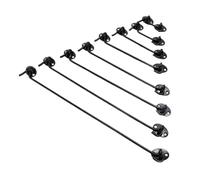 XIAOGYYE Black Stainless Steel Window Lock With Safety Switch Cabin Window Hook Door Eye Latch Silent Catch With Screws/10 Inch