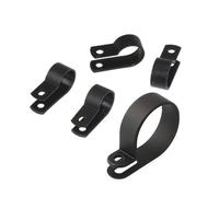 XIAOGYYE Clips de Câbles R-Type Plastique Support Clamp Fixation Fasteners Organisateur 16Mm 100Pcs Nylon Mount Wire Wall Management, Noir R-3.3/R * 6.4Mm