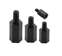 XIAOGYYE Matériau : Nylon, Support de Circuit Imprimé M2, M2.5, M3/M4, Vis En Plastique Noir, Écrou, Entretoise Mâle-Femelle, Carte Mère, Filetage Hexagonal./Black/14Mm_M3 (Thread 6Mm)