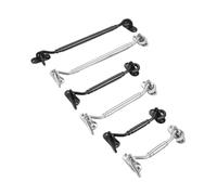 XIAOGYYE Window Hook With Screw Stainless Steel 4/6/8 Inch Hatch Lock Sliding Buckle Black/Silver 110-205Mm Jewel Box Latch 1Pc/110Mm Black