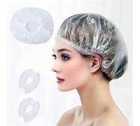 Xiaohan Lot de 200 bonnets de bain jetables épais et imperméables pour femmes, hommes, filles, voyage, spa, hôtel, maison, salon - multi-usages en plastique élastique transparent