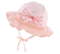 XIAOHAWANG Coton Noeud Bébé Chapeau Blanc Rose Bonnet de Fille Nouveau né Tout Petit Chapeaux D'été (48cm(6 à 12 Mois), Rose)