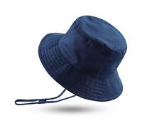 XIAOHAWANG Dinosaure Bébé Chapeau de Soleil pour Enfant Fille Garçons été Bonnet Anti-UV Bébé Chapeaux Bob (Marin, 52CM(2 à 4 an))
