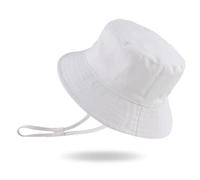 XIAOHAWANG Dinosaure Bébé Chapeau de Soleil pour Enfant Fille Garçons été Bonnet Anti-UV Bébé Chapeaux Bob (Blanc Dinosaure, 48CM(6 à 12 Mois))