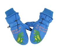 XIAOHAWANG Dinosaure Bébé Gants d’Hiver Imperméables Gants pour Enfant Garçons Filles Mitaines 2-8 Ans(Bleu Royal, S)