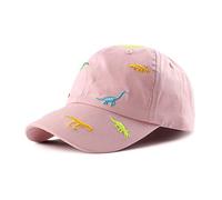 XIAOHAWANG Dinosaure Enfant Casqette Coton Chapeau de Baseball pour Bébé Fille Garçon Chapeaux de Soleil 0-6Ans (Rose,48cm)