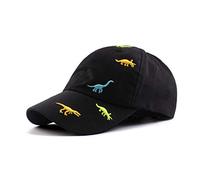 XIAOHAWANG Dinosaure Enfant Casqette Coton Chapeau de Baseball pour Bébé Fille Garçon Chapeaux de Soleil 0-6Ans (Noir,52cm)