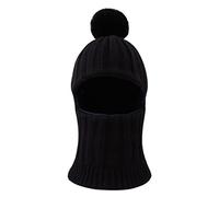 XIAOHAWANG Tricoté Dinosaure Bébé Cagoule Hiver Bonnet Pompon Enfant Fille Garçon Chapeau Écharpe avec Oreilles Neige Cou Plus Chaud 1 à 10 Ans (Black, 3 à 10 Ans)