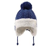 XIAOHAWANG Tricoté Hiver Bébé Bonnet Mignon Fille Garçon Chapeau Chaud Oreillette Enfant Bonnets 0-5ans (Bleu Brume,2 à 8 Ans)