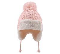 XIAOHAWANG Tricoté Hiver Bébé Bonnet Mignon Fille Garçon Chapeau Chaud Oreillette Enfant Bonnets 0-5ans (Rose, 0 à 6 Mois)