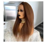 Xiaoheshop Perruque pour la Mode Perruque de Poils synthétique pervers de la Dentelle Perruque de Dentelle de Dentelle Brune Droite de 180% Doux Perruques pour Femmes Perruques de Remplacement