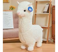 XIAOHONG Jouet Alpaga de 46 cm - Grand Coussin Lamacorn en Peluche Blanche - Doux et Moelleux pour Enfants