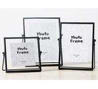 XIAOHONG Lot de 3 cadres photo verticaux noirs de style vintage avec verre pressé, cadre photo en métal pour photos, spécimen de plante, 10,2 x 10,2 cm, 10,2 x 15,2 cm, 12,7 x 17,8 cm