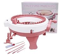 xiaohuangren Machine à Tricoter, 48 Aiguilles Tissées à la Main Métier à Tricoter, Tricot Machine écharpe Chapeau Enfant Bricolage Outil Couture Jouet éducatif pour Adultes et Enfant
