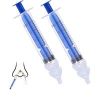 Xiaohui887 Lot de 2 irrigateurs nasaux portables pour bébé avec embouts d'aspiration nasale en silicone nettoyables et réutilisables