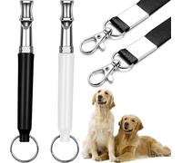 Xiaohui887 Lot de 2 sifflets à ultrasons pour chien - Arrêtez les aboiements de chien, sifflet de dressage silencieux professionnel, fréquence ultra large pour toutes les races de chiens