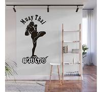 XIAOHUKK Thai Karaté Autocollant Boxe Muay Thai Taekwondo Kick Affiche Wall Sticker Décoration Vinyle Tempête
