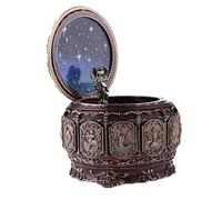 Xiaojikuaipao Boîte à musique LED vintage constellation du Sagittaire - Boîte à musique rétro exquise sculptée à la main pour cadeaux romantiques, château dans le ciel mélodie - Parfait pour