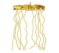 Xiaojikuaipao Élégante coiffe égyptienne Cléopâtre dorée à paillettes pour femme, parfait pour les fêtes costumées d'Halloween, matériaux et design authentique
