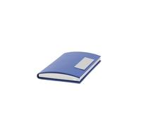 Xiaojikuaipao Porte-cartes de visite en cuir synthétique de qualité supérieure - En acier inoxydable - Pour réunions d'affaires et expositions, bleu, Medium