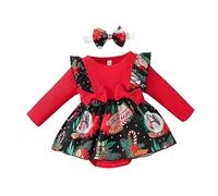 Xiaojiu Bébé Noël Pixie Costume, Costume Bébé Garçon Princesse Fille 5Ans Robe Anniversaire Fille 4 Ans Ensemble Jogging Enfant Jupe Tutu Rouge Tutu De(Nourrisson,9-12 Mois)