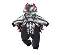 Xiaojiu Chauve-Souris Costume Combinaisons, Chauve Souris Polaire Dinosaure Gonflable Man Enfant Halloween Bebe Pyjamasque Pyjama Ensemble Garcon Nourrisson, 0-6 mois