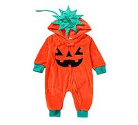 Xiaojiu Citrouille Halloween Déguisement, Chauve Souris Bébé Garçon 0-3 Mois Costume Militaire Enfant Panoplie De Policier Déguisement Bébé Halloween 6 Mois Pyjama Velour Tout-petit, 18-24