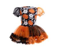 Xiaojiu Citrouille Tenue d'halloween pour Fille, Costume Halloween Fille Vampire Costume Raiponce 4 Ans Princesse Cendrillon Deguisement Citrouille Bébé Robes Ensemb Tout-Petit 18-24 Mois