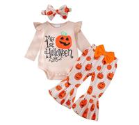 Xiaojiu Citrouille Vêtements Bébé Halloween, Premier Bébé D'Halloween Costume Annee 80 Fille Robe Princesse Fille Belle Déguisement Tête De Mort Garçon Jupe 5 A Nourrisson 6-12 mois