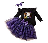 Xiaojiu Citrouille Vêtements Bébé Halloween, Robe Bébé Halloween 1 Mois Costume Supergirl Fille 10 Ans Barboteuse Anniversaire Déguisement Femme Chauve Jupe Tutu Nourrisson 0-3 Mois