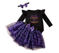 Xiaojiu Citrouille Vêtements Bébé Halloween, Robe Bébé Halloween 1 Mois Costume Supergirl Fille 10 Ans Barboteuse Anniversaire Déguisement Femme Chauve Jupe Tutu Nourrisson 0-3 Mois