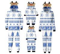 Xiaojiu Combinaison Grenouillère Pyjama De Noël Famille, Pyjama Couple Assorti Cars Pull Noel Famille avec Bebe Noel Fille 12 Ans Costume D'elfe Costume De Noël ENS(Adulte,XXL)