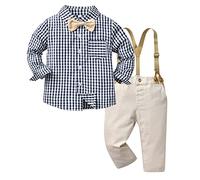 Xiaojiu Costume Bebe Garcon Tee and Short Set Ensemble,Bébé Garçon Vêtement De Travail Enfant Costume Bebe Garcon Carnaval Cadeau De Naissance Garcon Deguisement 12 Mois (2-D,6-12 Mois)