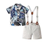 Xiaojiu Costume Enfant Garcon Mariage Grenouillere Bebe,Ensemble Basket Fille Deguisement Pompier Enfant Pantalon De Travail Vêtements Fille 3 Ans Pyjama Fille 4 Ans Tenue De Fête Enfant P 18-24 m