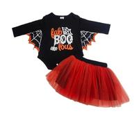 Xiaojiu Costume Halloween Bebe Fille, Tenue Halloween Fille 4 Ans Costume Manga Bebe Robe Princesse Enfant Jaune 3 Ans Déguisement Cerf Noël Jupe Rouge Ensem Nourrisson 0-3 mois