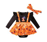 Xiaojiu Costume Halloween Bebe Fille, Tenue Halloween Fille 4 Ans Costume Manga Bebe Robe Princesse Enfant Jaune 3 Ans Déguisement Cerf Noël Jupe Rouge Ensem Tout-Petit 18-24 Mois