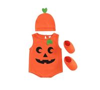 Xiaojiu Deguisement Halloween Bebe, Citrouille Bébé 12 Mois Deguisement Indienne Costume Noël Fille 10 Ans Halloween Bébé 3 Mois Bebe Garcon 0-3 Pyjama Ensemble Equipe De Tout-petit 12-18