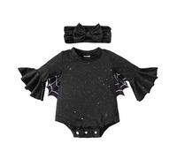 Xiaojiu Deguisement Halloween Bebe Fille Garçon, Chauve Souris Enfant Fille Deguisement+ Couple+ Halloween Costume Totally Spies Bébé 1 An Pyjama Coton Bebe Garcon 12 Mois Ens Nourrisson 6-9 mois