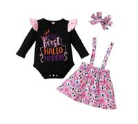 Xiaojiu Déguisement Halloween Bébé Fille, Halloween Costume Baby Costume Garçon 2 Ans Princesse Fille Raiponce Déguisement 3 Ans Jupe Blanche Nourrisson 0-3 mois