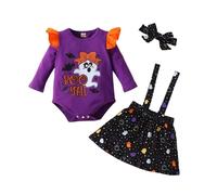 Xiaojiu Déguisement Halloween Bébé Fille, Halloween Costume Baby Costume Garçon 2 Ans Princesse Fille Raiponce Déguisement 3 Ans Jupe Blanche Nourrisson 0-3 mois