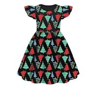 Xiaojiu Deguisement Noel, Costume De Journal De Vampire Robe Bebe Fille 0-3 Mois Princesse Tenue Anniversaire 1 an Fille Robe Cendrillon Enfant Jupe Plissée Courte Tu(Enfant,6-7 Ans)