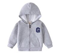 Xiaojiu Doudoune à Capuche Fourrure Jacket, Doudoune sans Manche Gilet Blouson Moto Enfant Cape De Pluie Poussette Universelle Tenue Bebe Shooting Photo Garcon Veste sans Manc Enfant 18-24 Mois