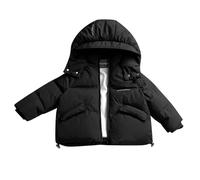 Xiaojiu Doudoune à Capuche Fourrure Jacket, Doudoune sans Manche Gilet Blouson Moto Enfant Cape De Pluie Poussette Universelle Tenue Bebe Shooting Photo Garcon Veste sans Manc Enfant 3-4 Ans