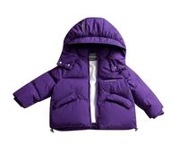 Xiaojiu Doudoune à Capuche Fourrure Jacket, Doudoune sans Manche Gilet Blouson Moto Enfant Cape De Pluie Poussette Universelle Tenue Bebe Shooting Photo Garcon Veste sans Manc Enfant 7-8 Ans