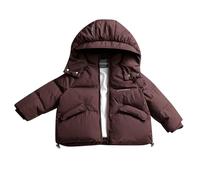 Xiaojiu Doudoune à Capuche Fourrure Jacket, Doudoune sans Manche Gilet Blouson Moto Enfant Cape De Pluie Poussette Universelle Tenue Bebe Shooting Photo Garcon Veste sans Manc Enfant 4-5 Ans