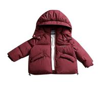 Xiaojiu Doudoune à Capuche Fourrure Jacket, Doudoune sans Manche Gilet Blouson Moto Enfant Cape De Pluie Poussette Universelle Tenue Bebe Shooting Photo Garcon Veste sans Manc Enfant 8-9 Ans
