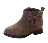 Xiaojiu Enfant Chaussures pour Filles Indispensables pour La Vie Confort Quotidien Design Élégant Et Semelle Adhérente Aventurières Brun 36